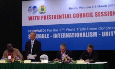 Inaugurada en Hanoi Conferencia del Consejo Presidencial de la Federación Sindical Mundial